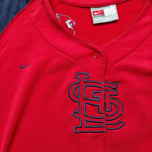 Nike Team MLB St Louis Cardinals Baseball Jersey Youth Size XL Red Embroidered - Picture 2 of 7